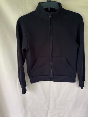 Kids Black Full-Zip Fleece Jacket